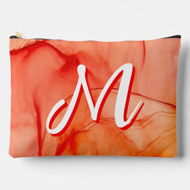 Aesthetic Warm Abstract Travel Organiser Accessory Pouch (Front)