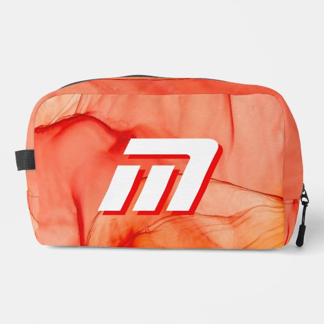 Aesthetic Warm Abstract Travel Organiser Dopp Kit (Front)