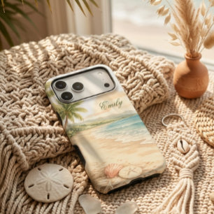 Aesthetic Watercolor Beach Custom Name