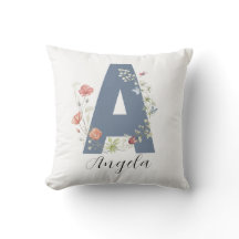 Aesthetic Watercolor Floral Letter A Monogram