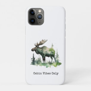 Aesthetic Watercolor Moose Lodge Style Case-Mate iPhone Case