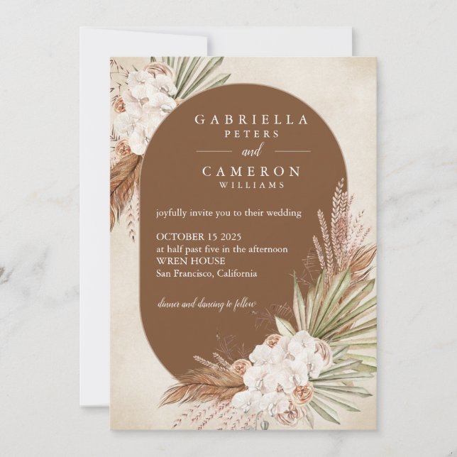 Aesthetic Wedding Invitation | happily ever after (Front)