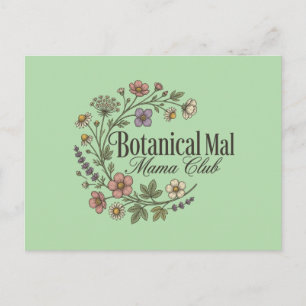 Aesthetic Wildflower Wreath Postcard