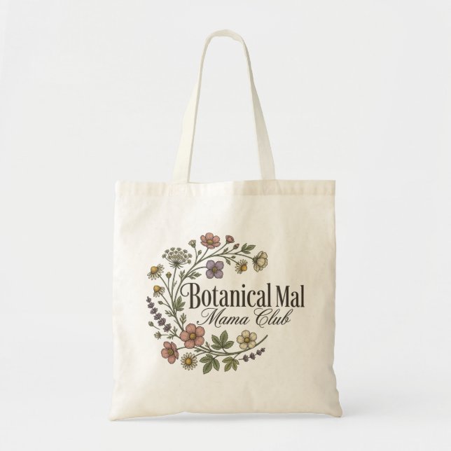 Aesthetic Wildflower Wreath Tote Bag (Front)