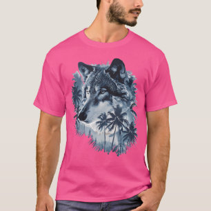 Aesthetic Wolf With Palms I Wolf T-Shirt