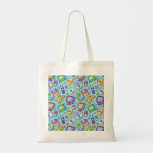 Aesthetic Y2K Retro Tech Doodle Tote Bag