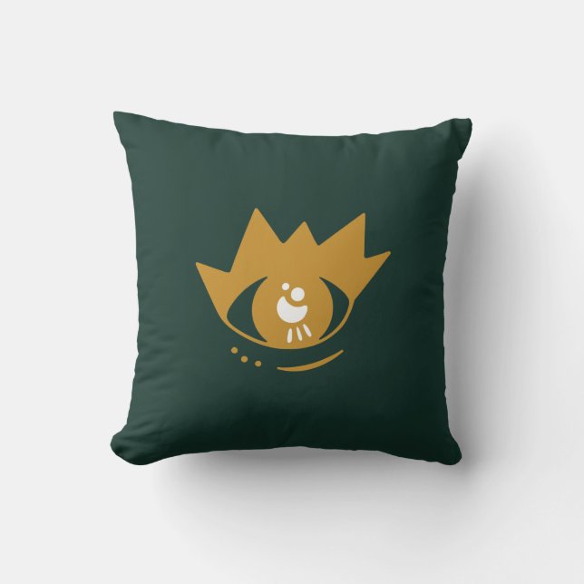 Aesthetic Yellow Eye Throw Pillow (Front)