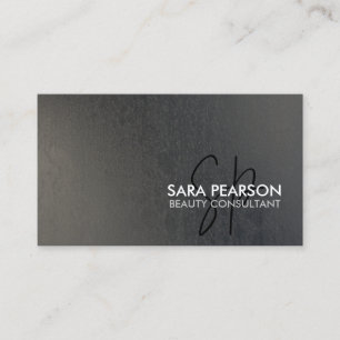 Aesthetician Beautician Monogram Beauty  Business Card