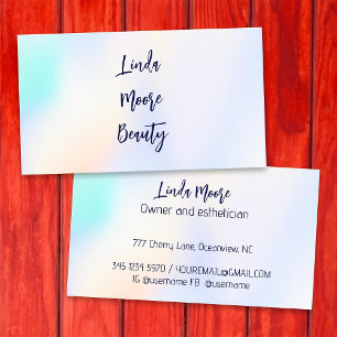 Aesthetician Beauty Hologram Business Card