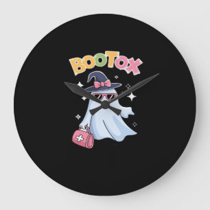 Aesthetician Botox Halloween Aesthetic Nurse Plast Large Clock