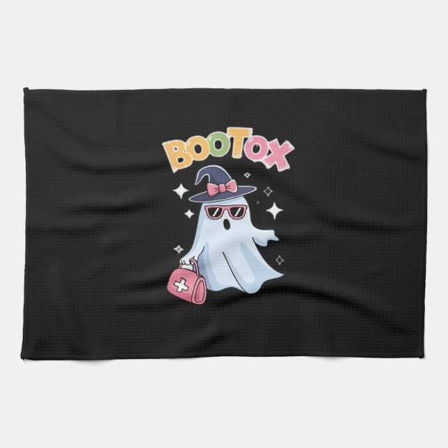 Aesthetician Botox Halloween Aesthetic Nurse Plast Tea Towel (Horizontal)