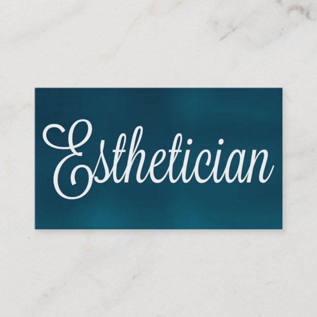 Aesthetician Brushed Business Card (Front)