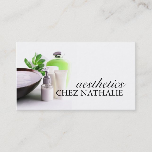 Aesthetician Business Card (Front)