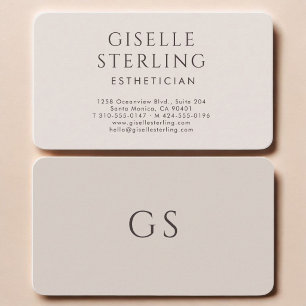 Aesthetician  business card