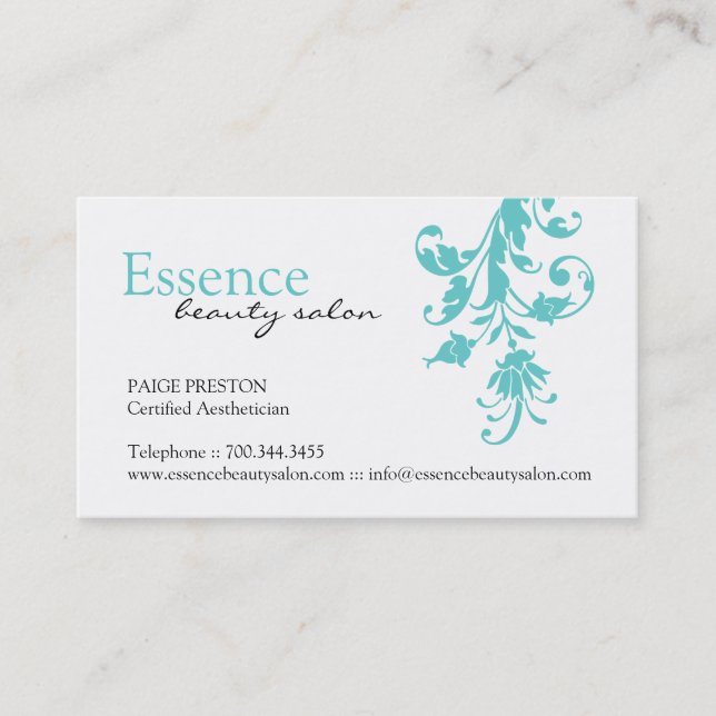 Aesthetician Business Cards (Front)