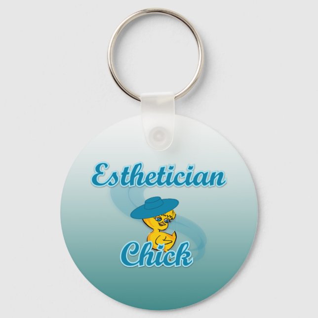 Aesthetician Chick #3 Key Ring (Front)