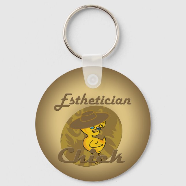 Aesthetician Chick #6 Key Ring (Front)