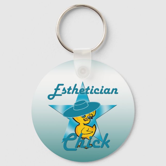 Aesthetician Chick #7 Key Ring (Front)