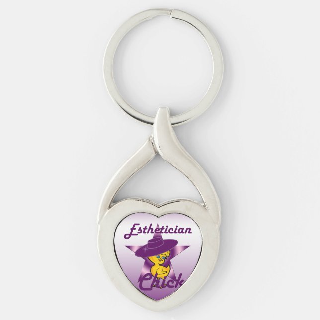 Aesthetician Chick #9 Key Ring (Front)