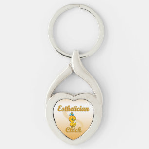 Aesthetician Chick Key Ring
