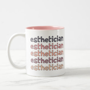 Aesthetician Cosmetologist Beautician Cute Two-Tone Coffee Mug