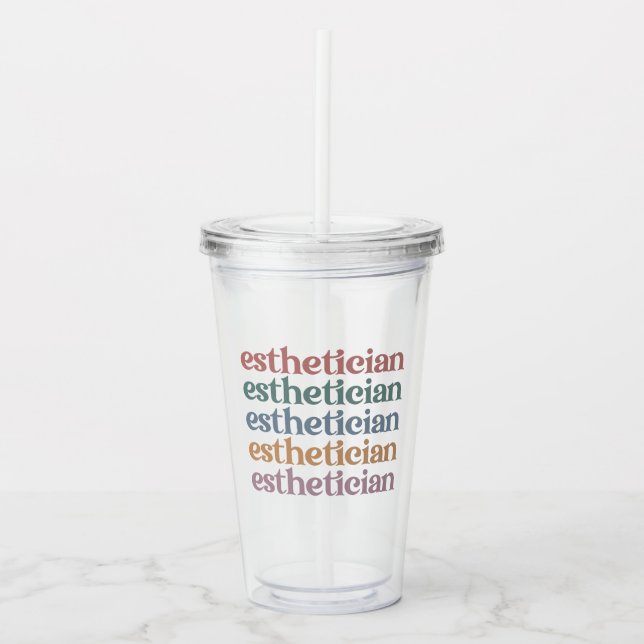 Aesthetician Cosmetologist Beautician makeup artis Acrylic Tumbler (Front)