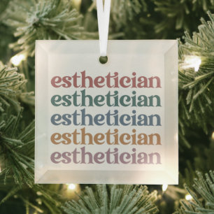 Aesthetician Cosmetologist Beautician makeup artis Glass Tree Decoration