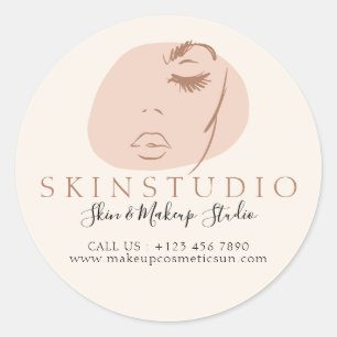 Aesthetician Facial Spa Skincare Beauty Salon  Classic Round Sticker