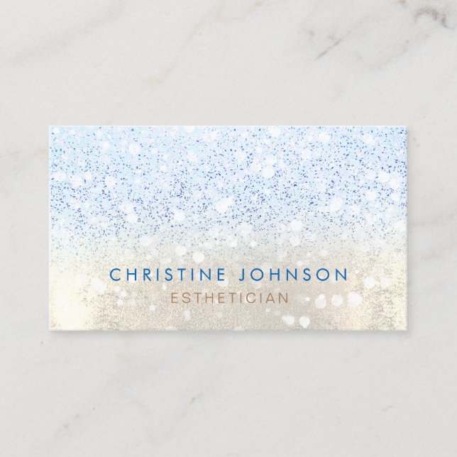 aesthetician faux glitter business card (Front)