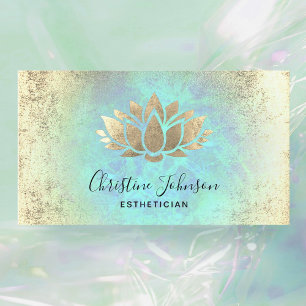 aesthetician golden lotus business card
