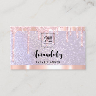 Aesthetician Lash Nails Hair QRCode Logo PurpleRos Business Card