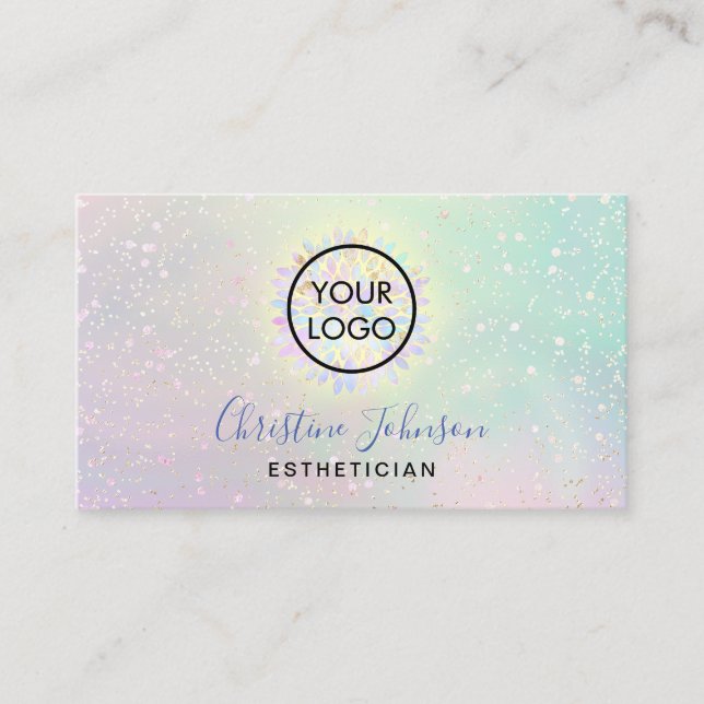 aesthetician logo business card (Front)