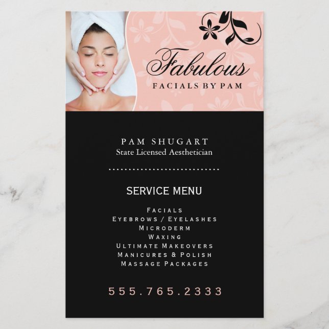 Aesthetician Marketing Flyer (Front)