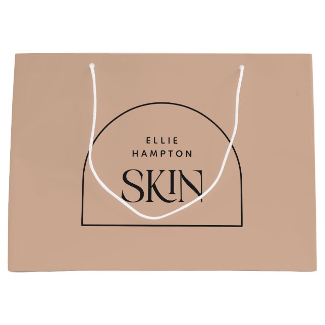 Aesthetician Minimalist Blush Arch Beauty Business Large Gift Bag (Front)