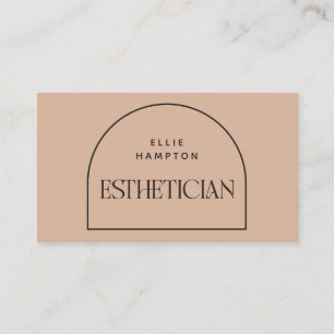 Aesthetician Minimalist Blush Arch Beauty Cosmetic Business Card