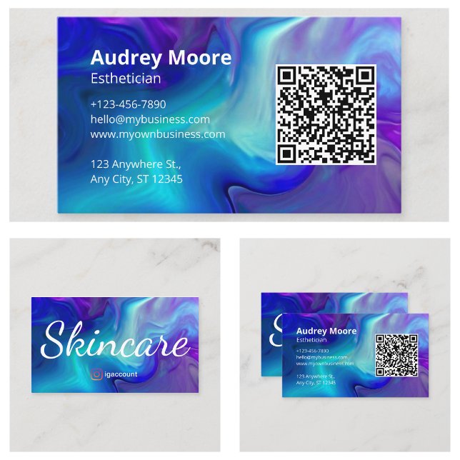 Aesthetician Opal Business Card (Esthetician Opal Business Card
)