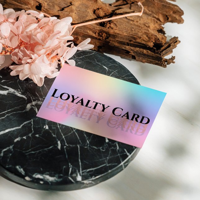 Aesthetician Pink Holographic Iridescent Feminine Loyalty Card (Esthetician Pink Holographic Iridescent Feminine Loyalty Card)