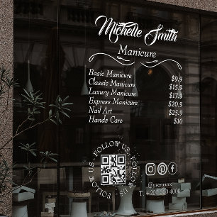 Aesthetician Price List Script Social Media Icons 