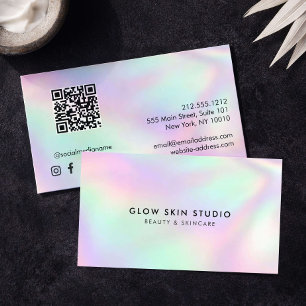 Aesthetician QR Code Minimalist Beauty Business Card
