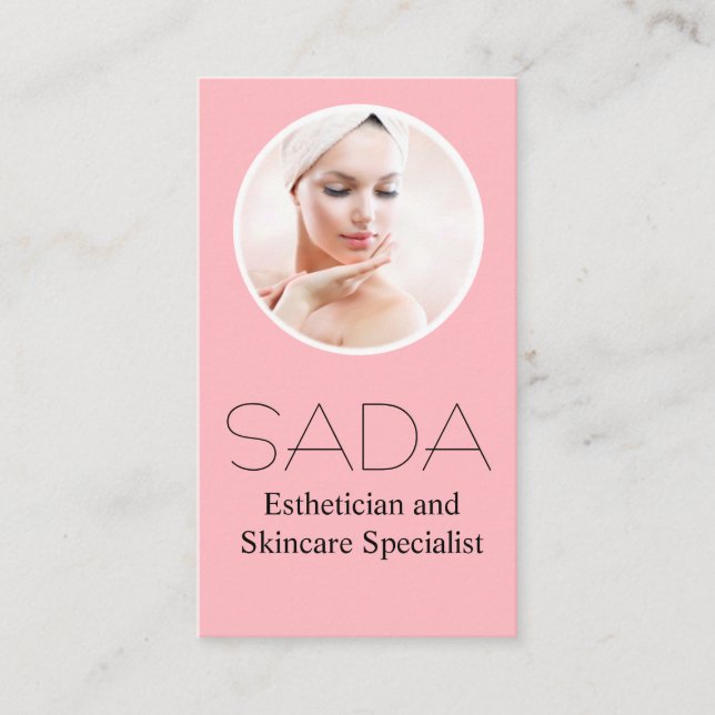  Aesthetician Skincare Specialist Business Card (Front)