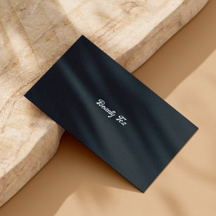 Aesthetician Typography Black White Grey Grey Business Card