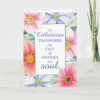Aesthetician Word Art Quote with Large Watercolor