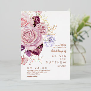 Aesthetics Rose Gold Blush Flora Wedding