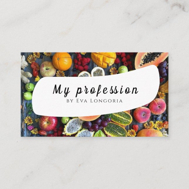 Aesthetics Vegetables illustration Business Card (Front)