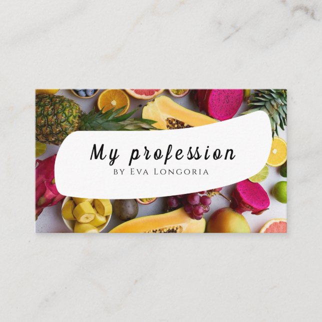 Aesthetics Vegetables illustration Business Card (Front)