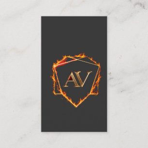 AETHER VANGUARD - AV Logo Stone Shape Streetwear Business Card
