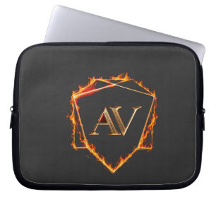 AETHER VANGUARD - AV Logo Stone Shape Streetwear Laptop Sleeve