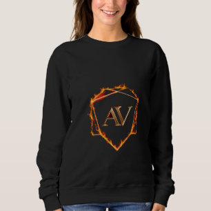 AETHER VANGUARD - AV Logo Stone Shape Streetwear Sweatshirt