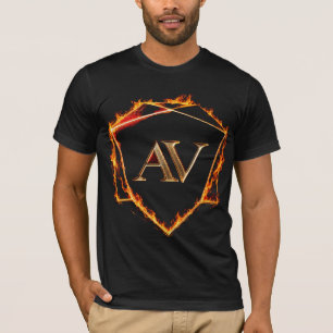 AETHER VANGUARD - AV Logo Stone Shape Streetwear T-Shirt