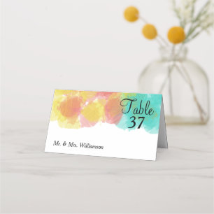 Aetsy Gouache Wedding Table Name Place Card